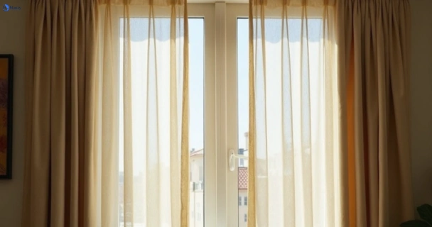 Dull dusty drapes in eltham-vic before professional cleaning